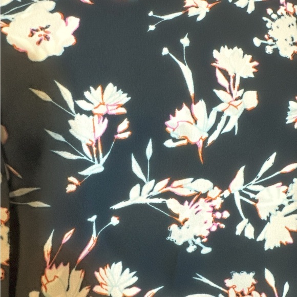 Banana Republic Dark Blue Floral Button-Up Blouse - Picture 5 of 8